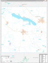 Marion County, IA Wall Map Premium Style 2024