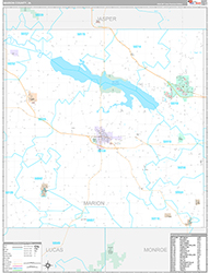 Marion County, IA Wall Map Premium Style 2026