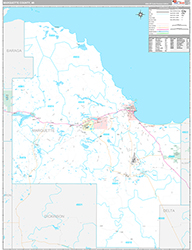 Marquette County Wall Map Premium Style 2026