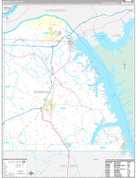 Marshall County Wall Map Premium Style 2026