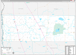 Marshall County Wall Map Premium Style 2026