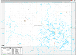 Marshall County Wall Map Premium Style 2026