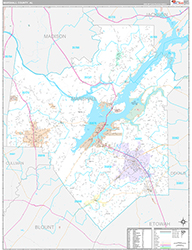 Marshall County, AL Wall Map Premium Style 2026