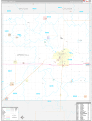 Marshall County, IA Wall Map Premium Style 2024