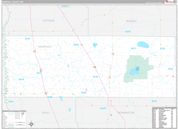 Marshall County, MN Wall Map Premium Style 2024
