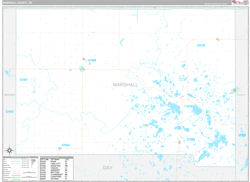 Marshall County, SD Wall Map Premium Style 2024