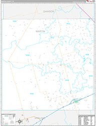Martin County Wall Map Premium Style 2026