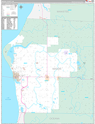 Mason County Wall Map Premium Style 2026