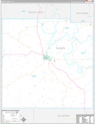 Mason County Wall Map Premium Style 2026