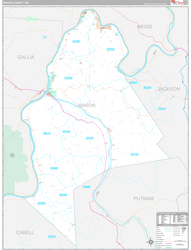 Mason County, WV Wall Map Premium Style 2024