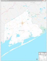Matagorda County, TX Wall Map Premium Style 2024