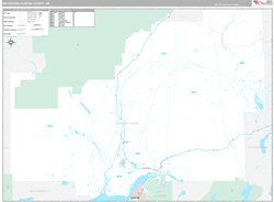 Matanuska-SusitnaBorough (County), AK Wall Map Premium Style 2024