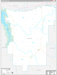 McCone County, MT Wall Map Premium Style 2026
