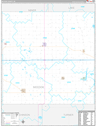 McCook County Wall Map Premium Style 2026