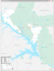 McCormick County, SC Wall Map Premium Style 2024
