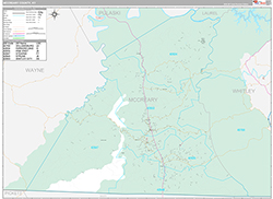 McCreary County Wall Map Premium Style 2026