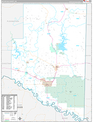 McCurtain County Wall Map Premium Style 2026