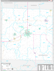 McDonough County Wall Map Premium Style 2026