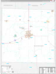 McDonough County, IL Wall Map Premium Style 2024