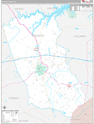 McDuffie County Wall Map Premium Style 2026