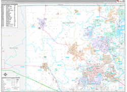 McHenry County Wall Map Premium Style 2026