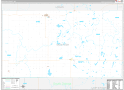 McIntosh County, ND Wall Map Premium Style 2023
