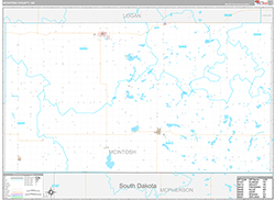 McIntosh County, ND Wall Map Premium Style 2026