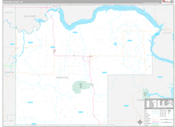 McKenzie County, ND Wall Map Premium Style 2023