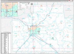 McLean County Wall Map Premium Style 2026