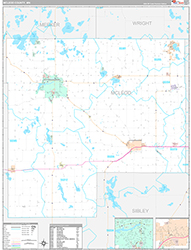 McLeod County Wall Map Premium Style 2026