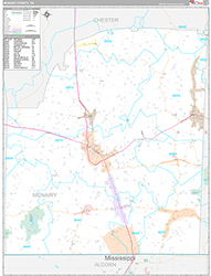 McNairy County Wall Map Premium Style 2026