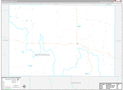 McPherson County Wall Map Premium Style 2026
