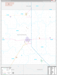 McPherson County, KS Zip Code Map