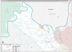 Meade County, KY Wall Map Premium Style 2026