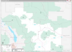 Meagher County, MT Wall Map Premium Style 2023
