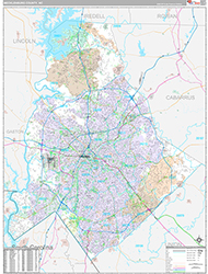 Mecklenburg County Wall Map Premium Style 2026