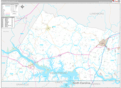 Mecklenburg County Wall Map Premium Style 2026