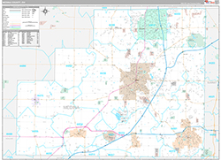 Medina County Wall Map Premium Style 2026