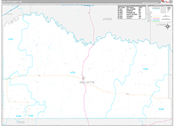 Mellette County Wall Map Premium Style 2026