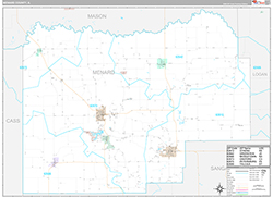 Menard County Wall Map Premium Style 2026