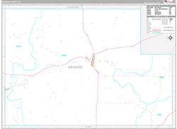 Menard County Wall Map Premium Style 2026