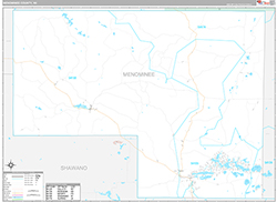 Menominee County Wall Map Premium Style 2026