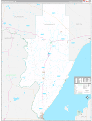 Menominee County, MI Zip Code Map