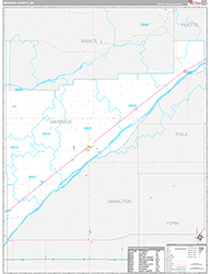 Merrick County Wall Map Premium Style 2026