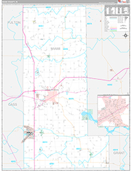 Miami County Wall Map Premium Style 2026