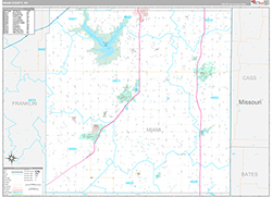 Miami County Wall Map Premium Style 2026