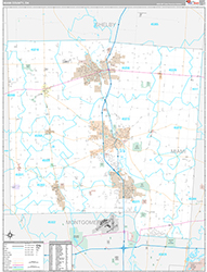 Miami County Wall Map Premium Style 2026