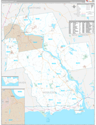 Middlesex County Wall Map Premium Style 2026