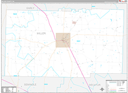 Miller County Wall Map Premium Style 2026