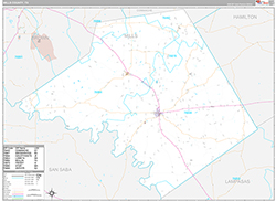 Mills County Wall Map Premium Style 2026